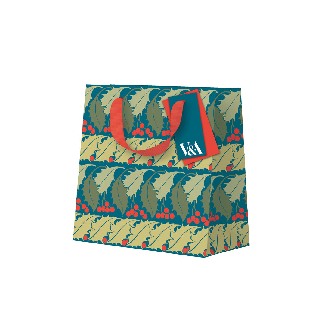 Holly Stripes Small Gift Bag (13513)