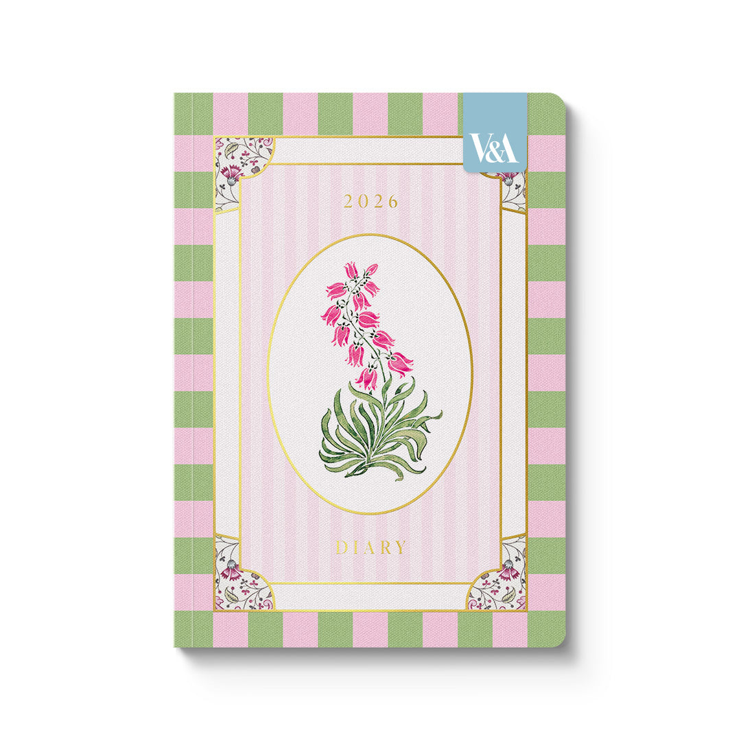 Cottagecore Pink Campanula Premium Paperback Diary (A5) (12666)