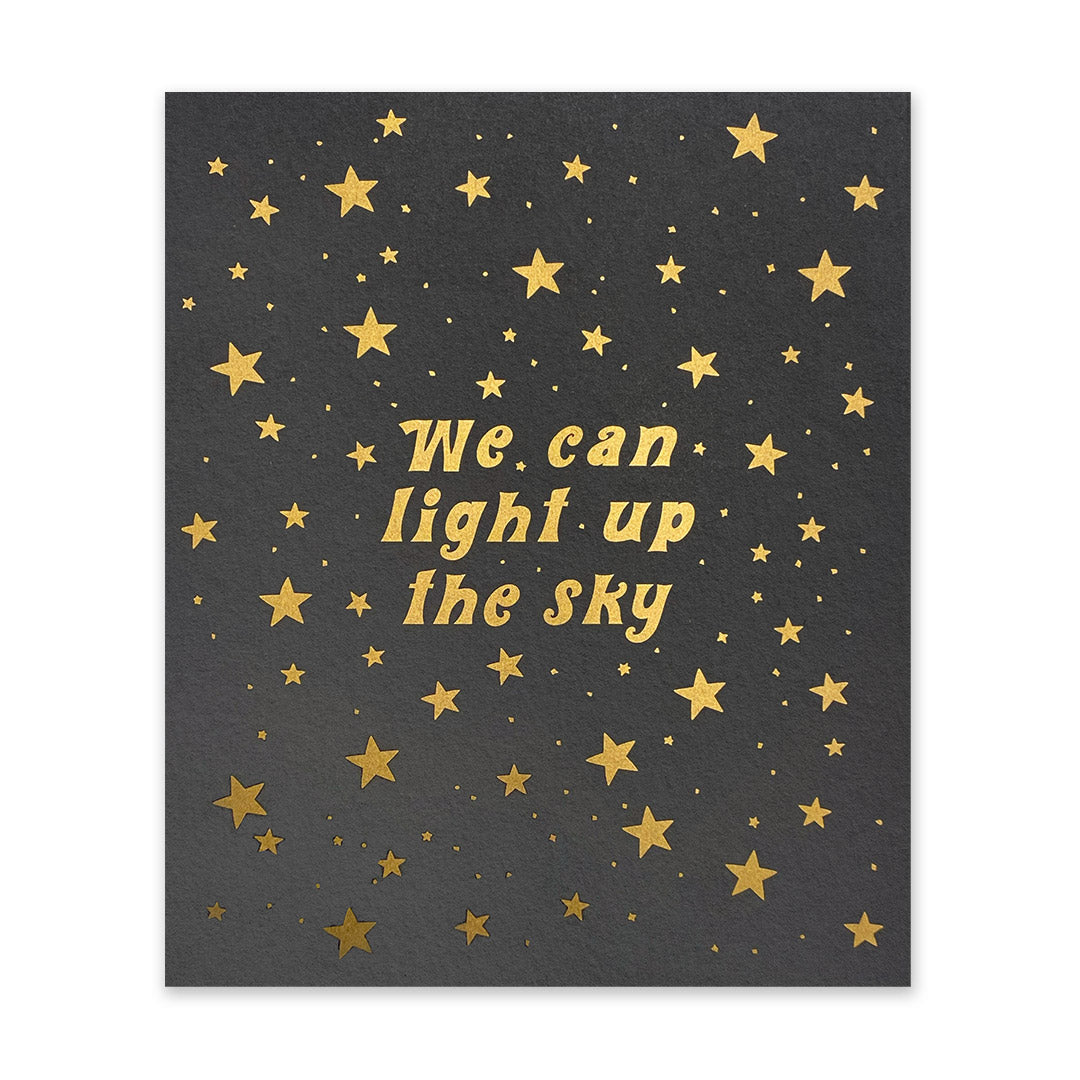 Black & Gold We Can Light Up The Sky Riso Print (12x10)(10985)