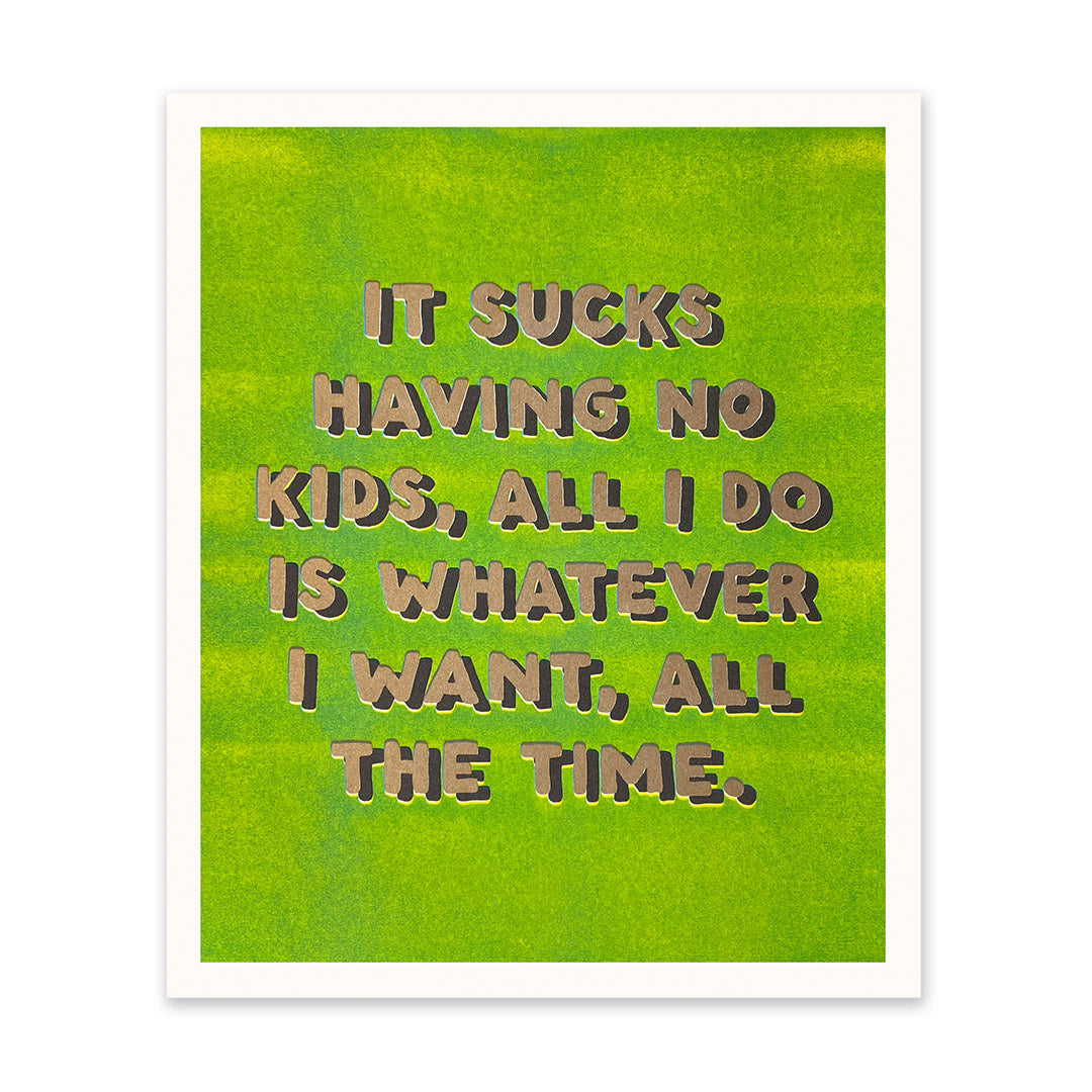 No Kids Riso Print (12x10)(11053)