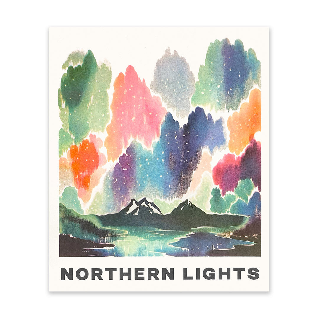 Northern Lights Riso Print (10x12) (11195)