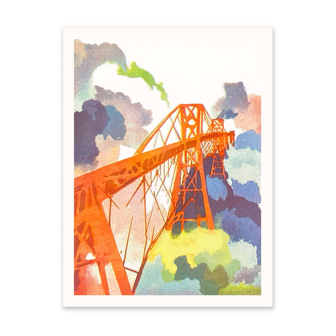 Forth Bridge Riso Print (8x6)(11123)