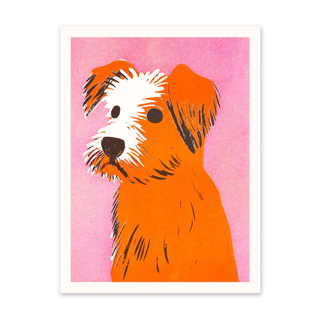 Mid Century Dog 2 Riso Print (8x6)(11218)