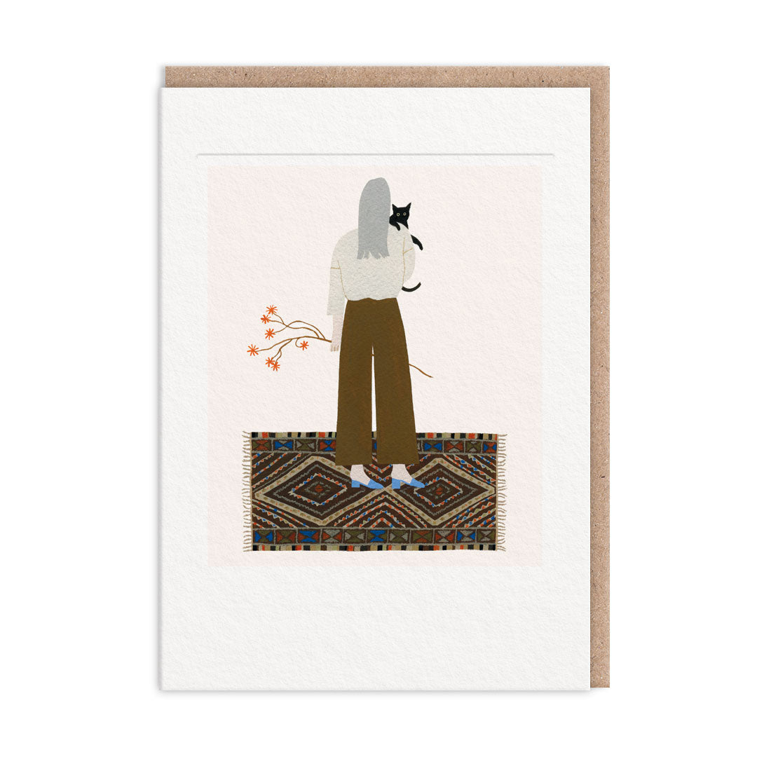 Cat Lady Greeting Card (7x5) (12911)