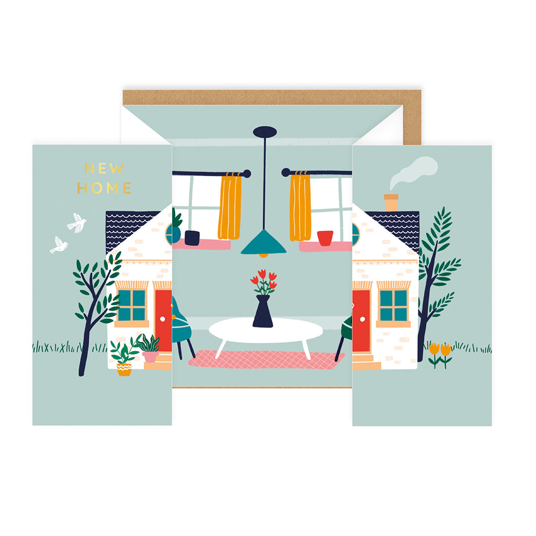 New Home Concertina Greeting Card
