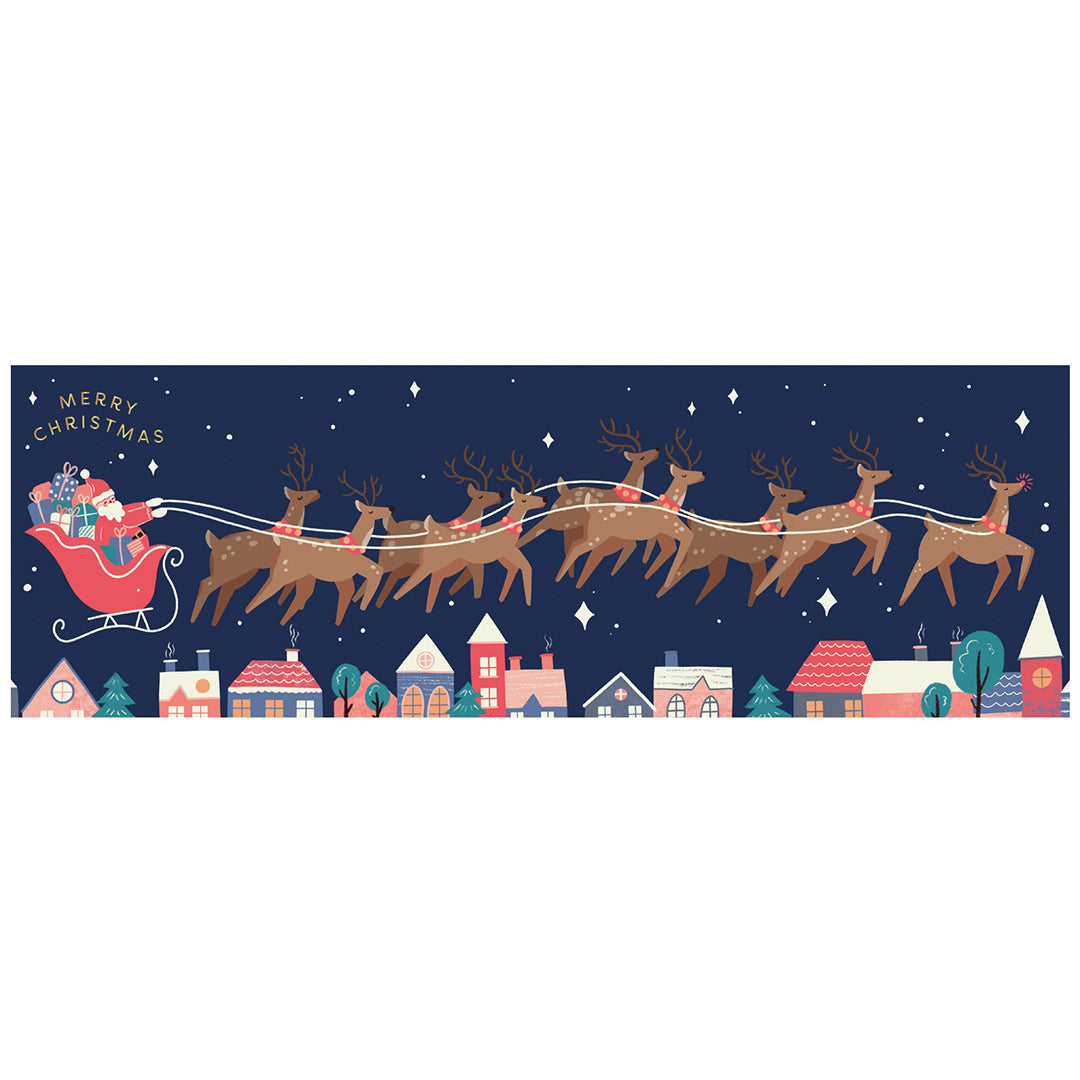 Santa's Sleigh Concertina Christmas Card