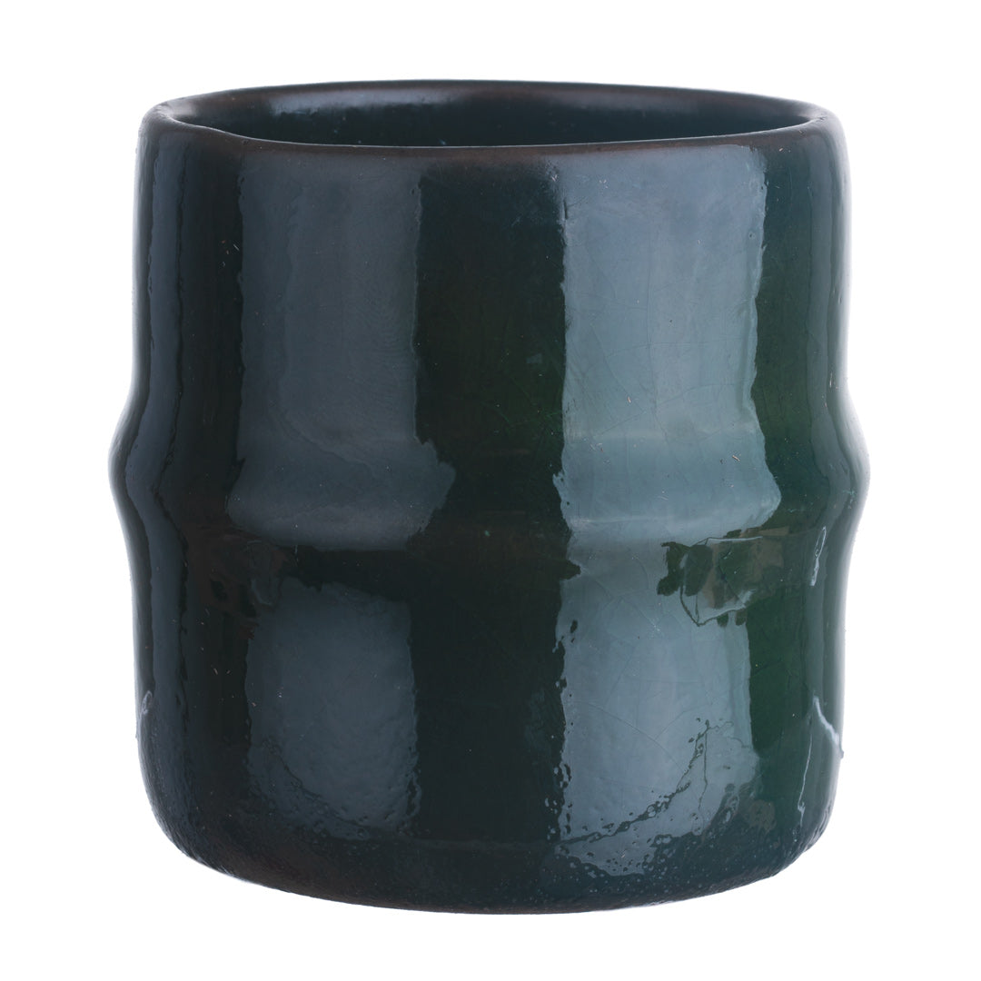 Green Bamboo Shaped Mini Plant Pot
