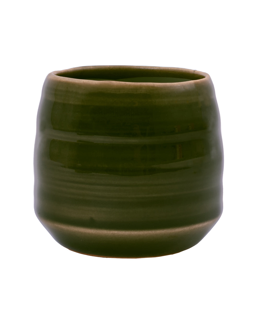Green Cylinder Plant Pot