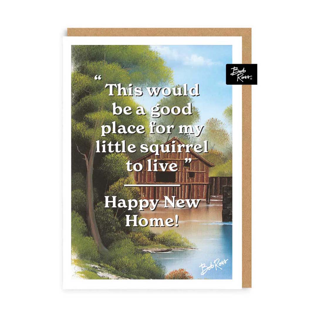 Bob Ross Little Squirrell New Home Card
