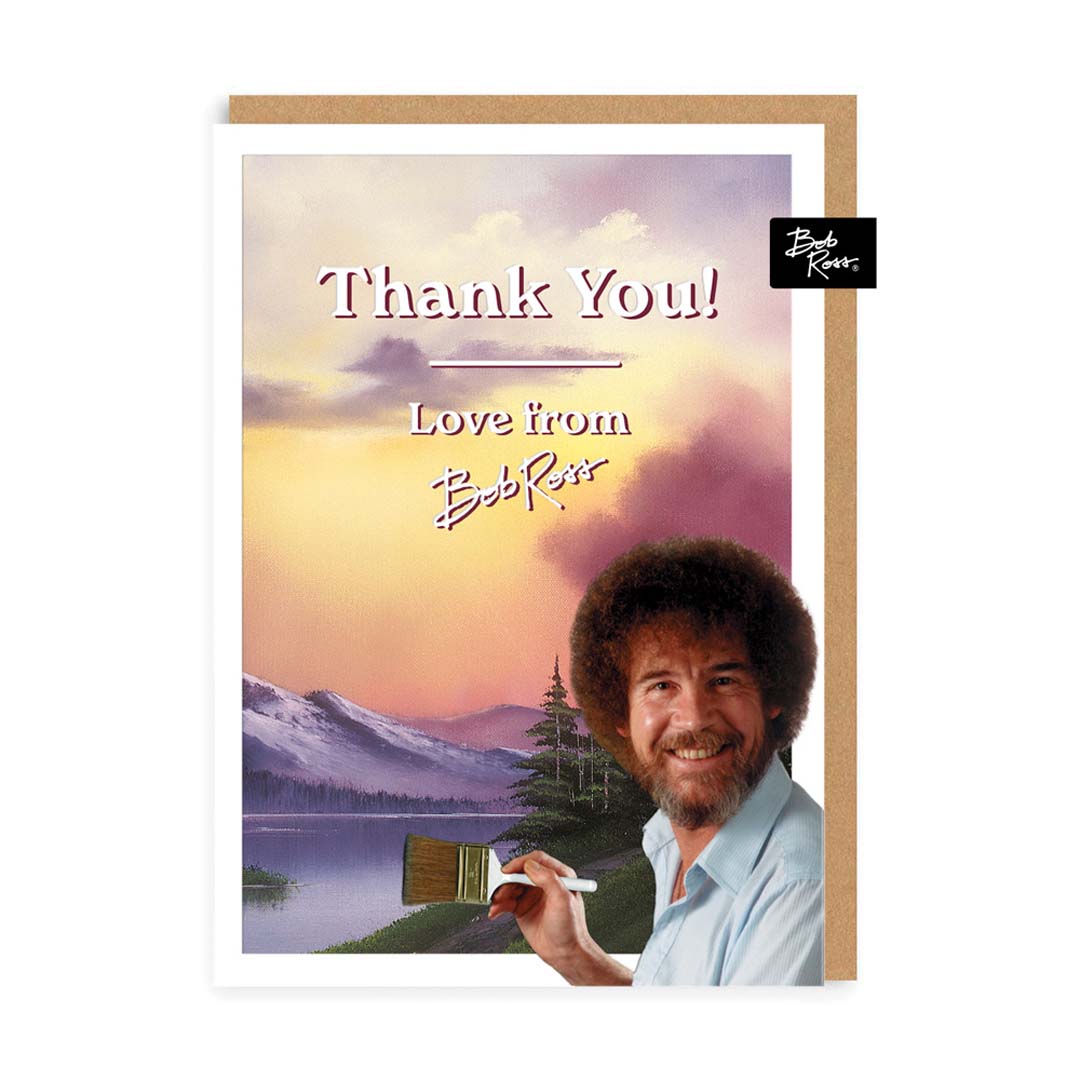 Bob Ross Sunset Thank You Card