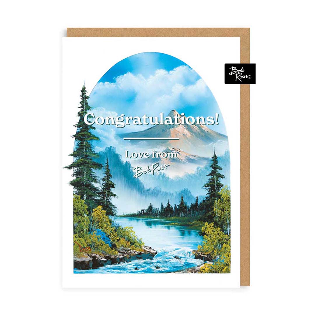 Bob Ross River Mountain Congratulations Card