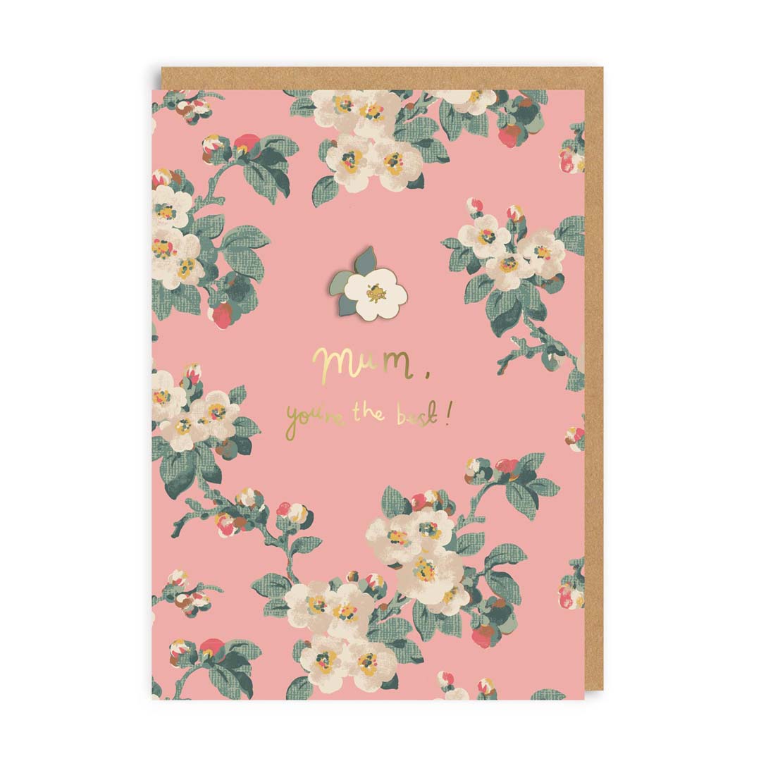 Mum Mayfield Blossom Enamel Pin Greeting Card