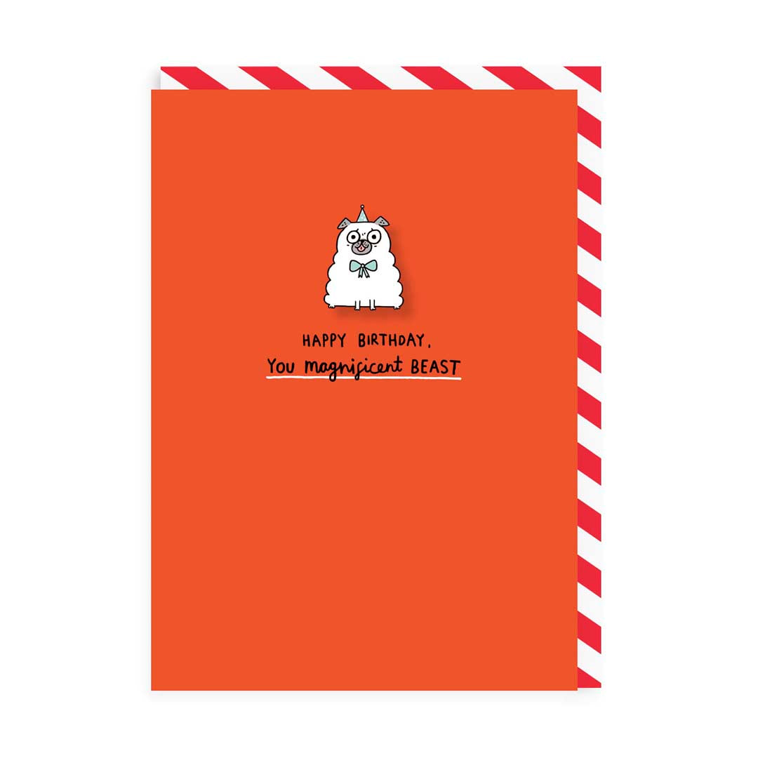 Magnificent Beast Enamel Pin Greeting Card