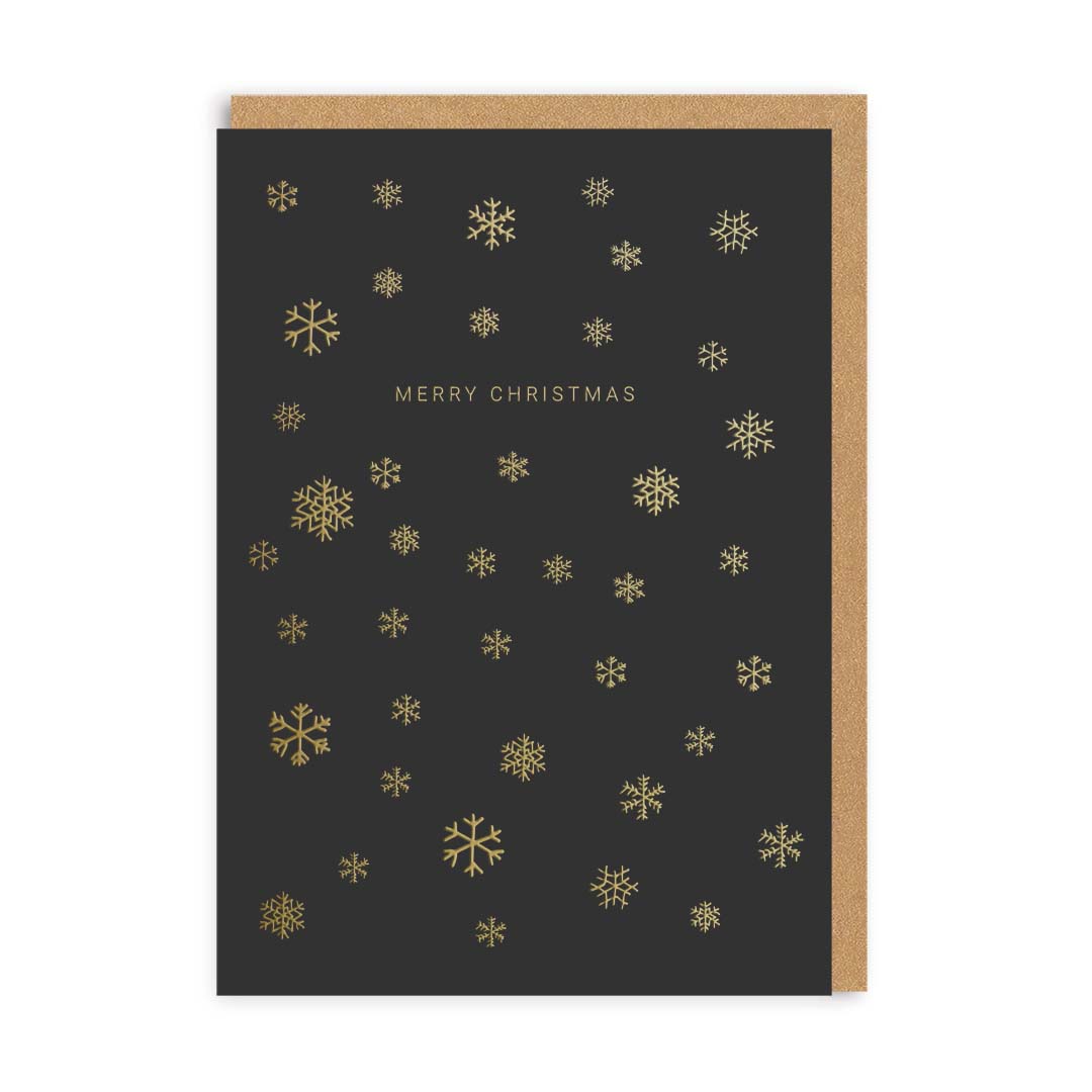 Merry Christmas Snowflakes Christmas Card