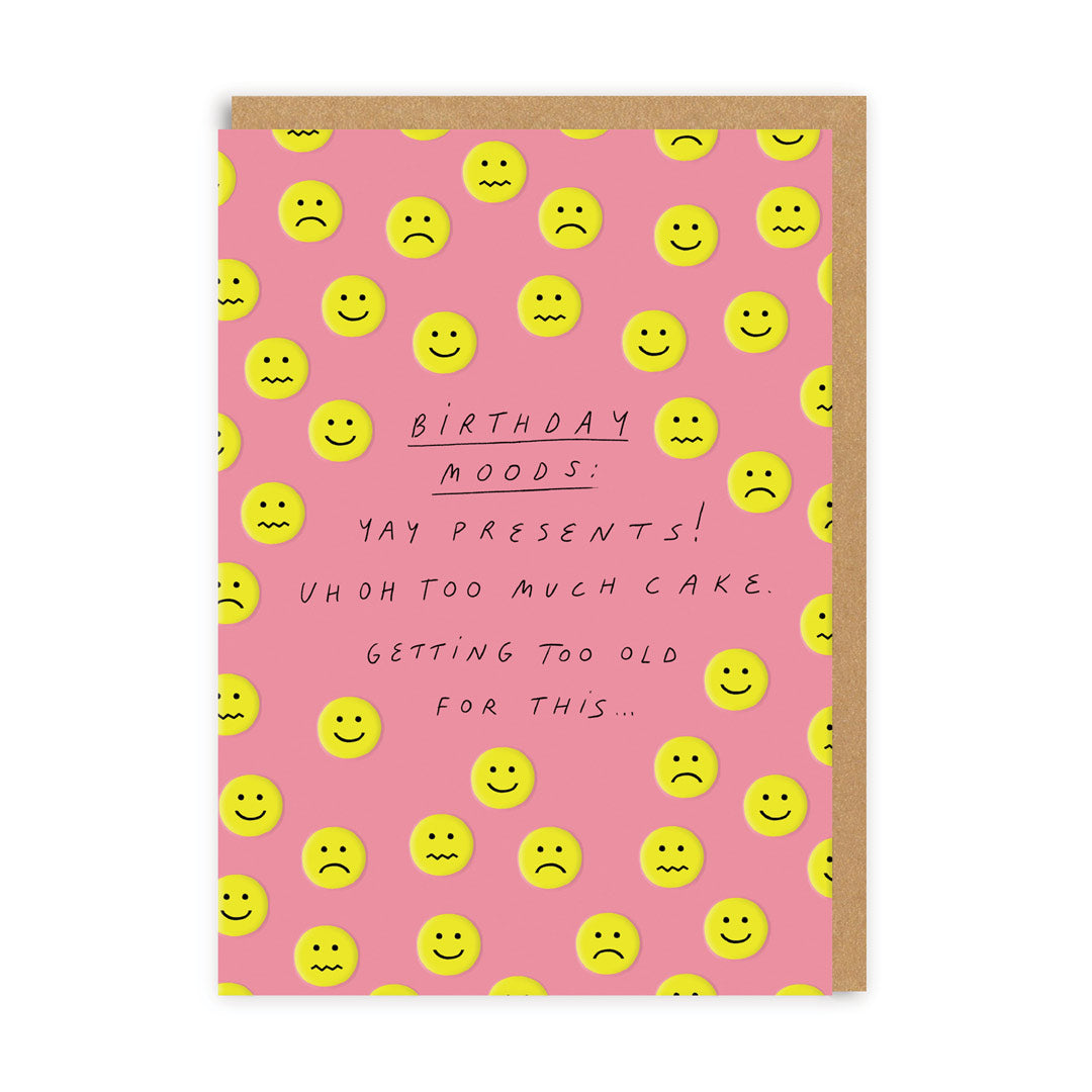 Birthday Moods Greeting Card