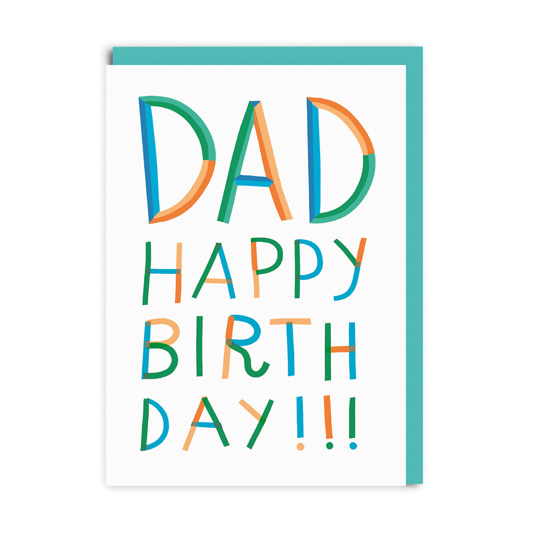 Dad Letters Birthday Greeting Card