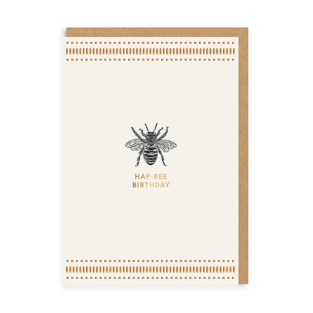 Mono Hap-Bee Birthday Greeting Card
