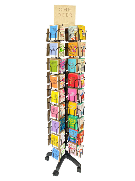 Flat Packed 108 Pocket Greeting Card Spinner
