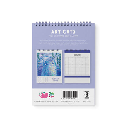 Art Cats Desk Calendar (13740)