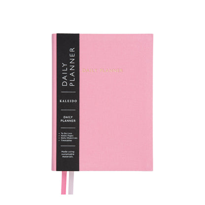 Pink Fabric Daily Planner (B6) (12916)