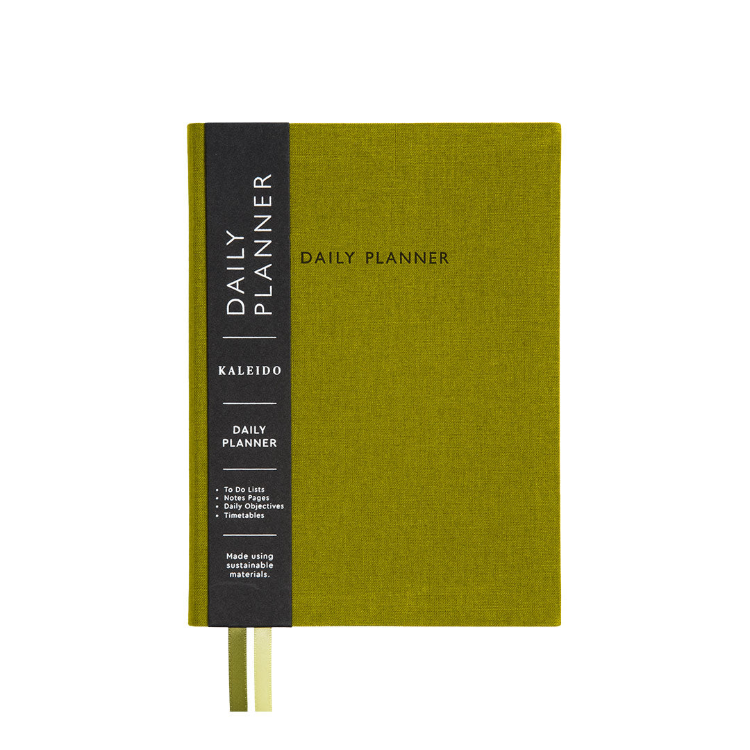 Olive Green Fabric Daily Planner (B6) (12921)