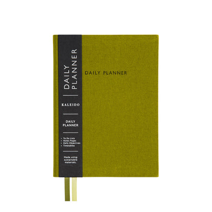 Olive Green Fabric Daily Planner (B6) (12921)