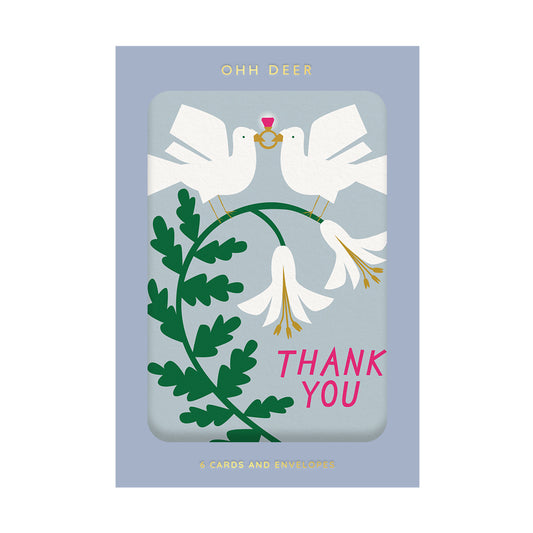 Thank You Doves Greeting Cards (Pack of 6) (13105)