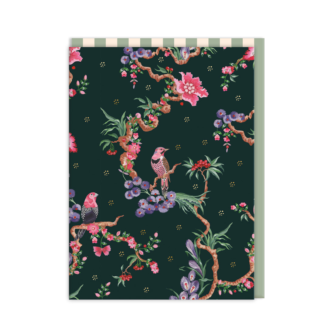 Birds and Berries Mini Greeting Card (Pack of 6) (13921)