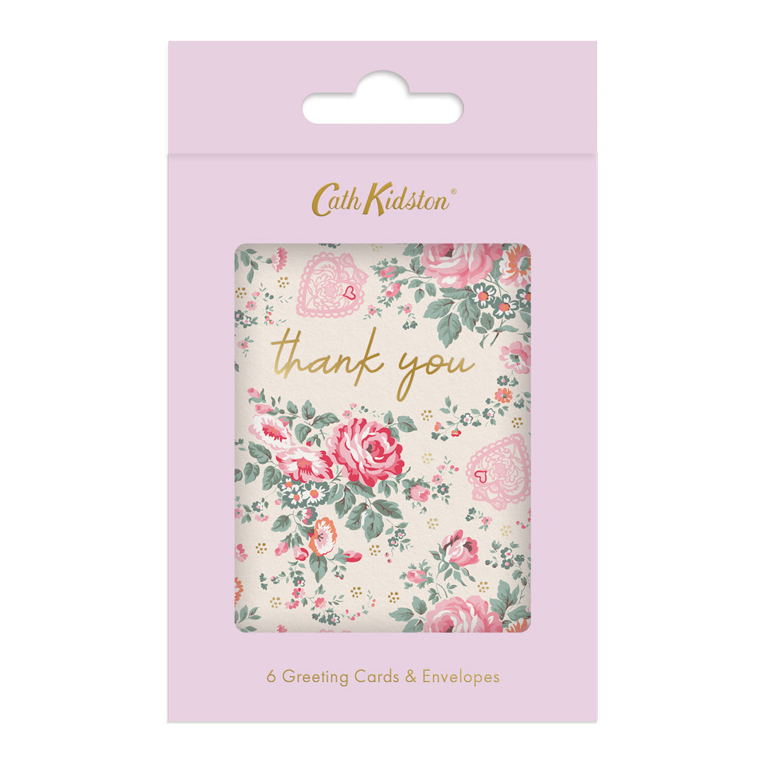 Hackney Rose Mini Greeting Card (Pack of 6) (13922)