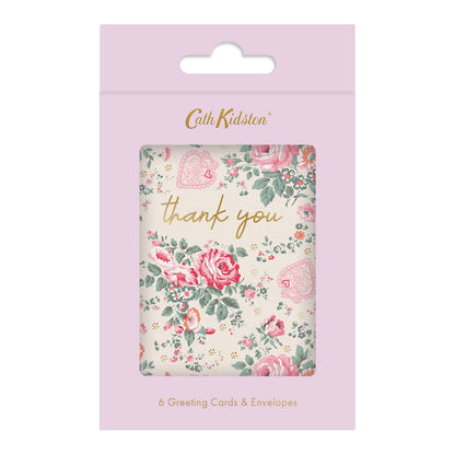Hackney Rose Mini Greeting Card (Pack of 6) (13922)