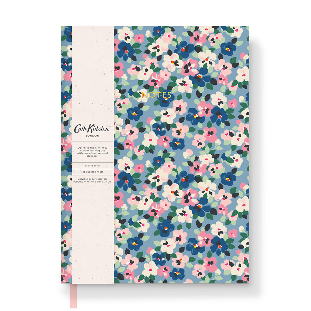 Cath Kidston Painted Pansies Linen Notebook (10475)