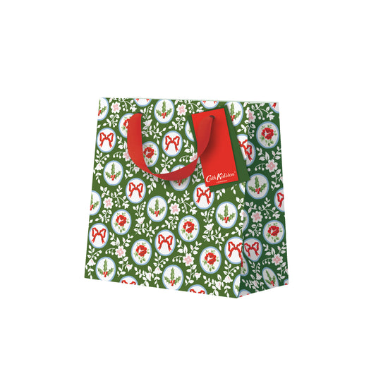 Holly and Roses Small Gift Bag (13548)