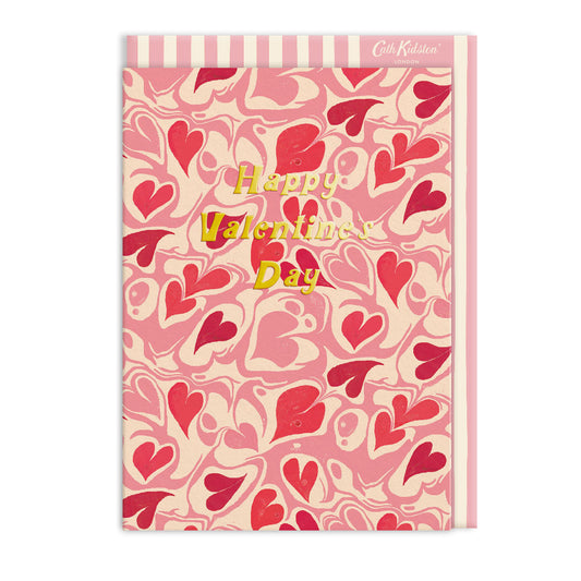 Marble Hearts Valentine's Day Card (10744)