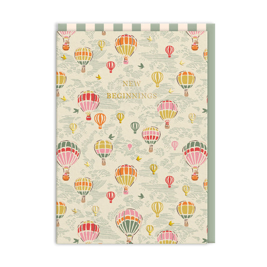 Cath Kidston Hot Air Balloons New Beginnings Greeting Card (11532)
