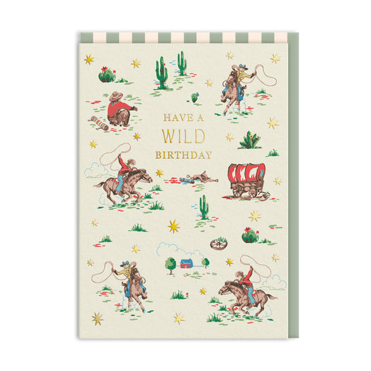 Cowboy Wild Birthday Card (12505)