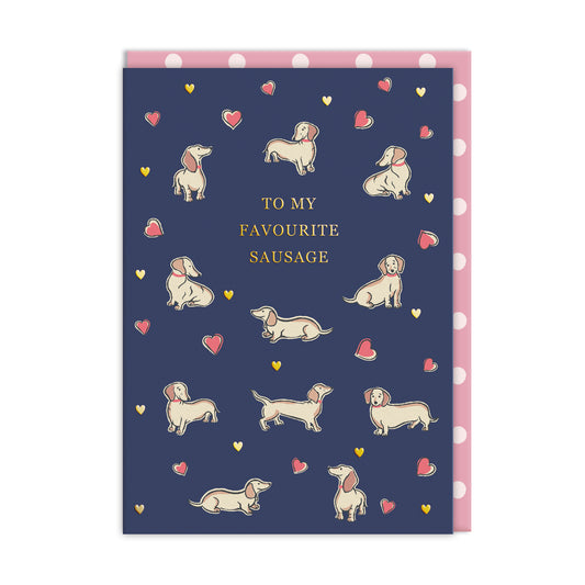 My Favourite Sausage Greeting Card (12716)