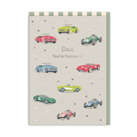 No 1 Dad Cars Greeting Card (12729)