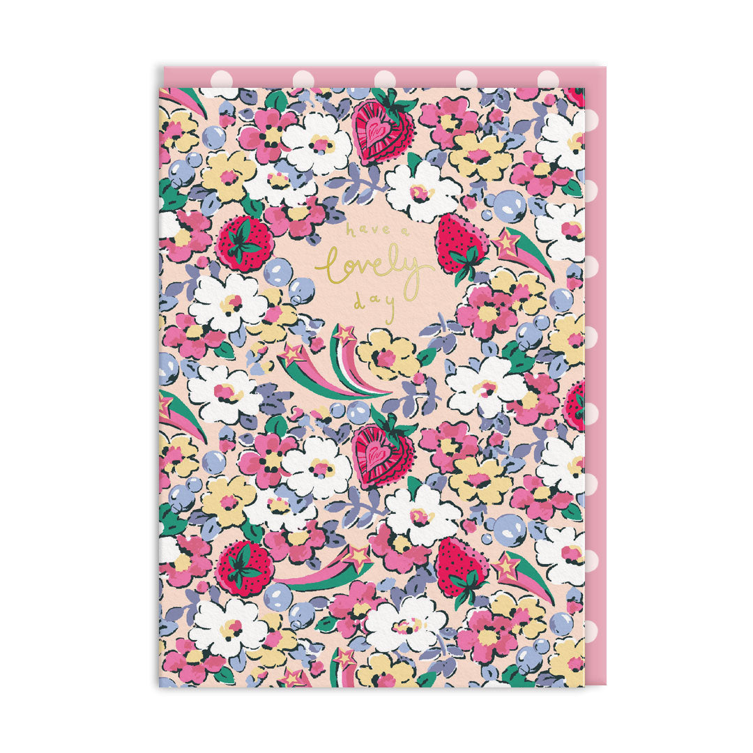 Cath Kidston Have a Lovely Day Self Care Ditsy Greeting Card (6439)