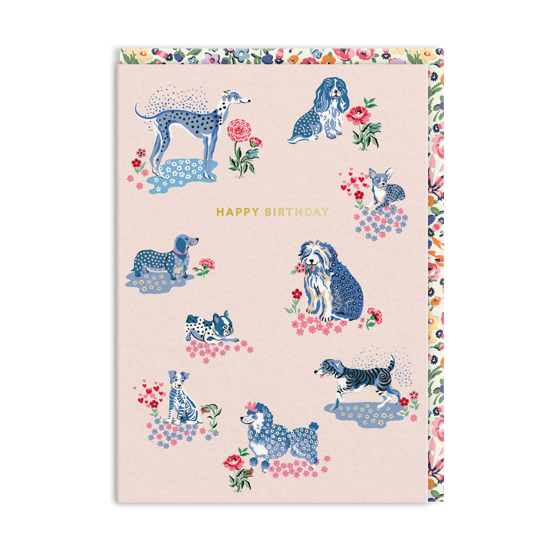 Cath Kidston Happy Birthday Puppy Fields Greeting Card (6442)