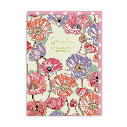 Cath Kidston - Grandma - Poppy Repeat Greeting Card (7177)