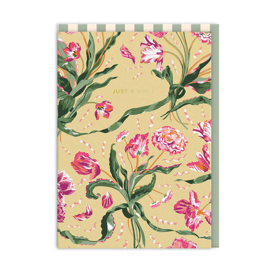 Cath Kidston Just a Note - Floral Fancy Greeting Card (7464)