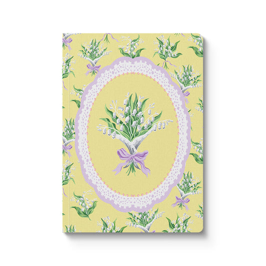 Yellow Lily of The Valley Vignette Premium Paperback Notebook (A5) (13165)