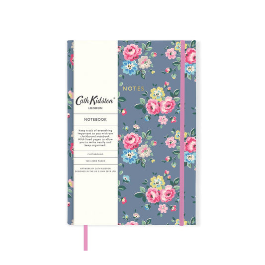 Cath Kidston Slate Grey Floral Notebook (8528)