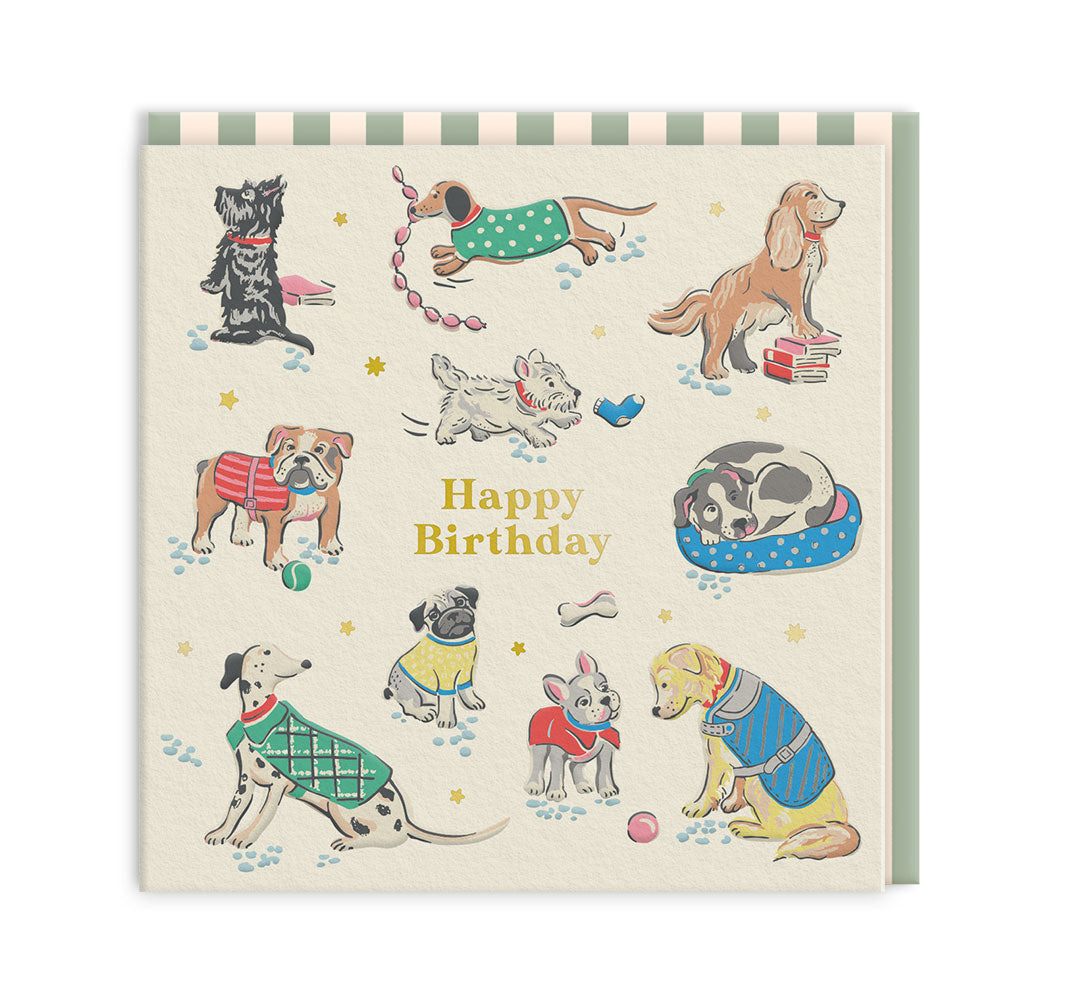 Dogs Mini Square Greeting Card (14268)