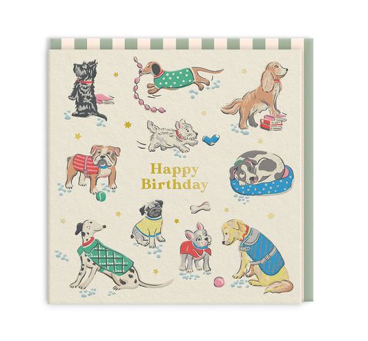 Dogs Mini Square Greeting Card (14268)
