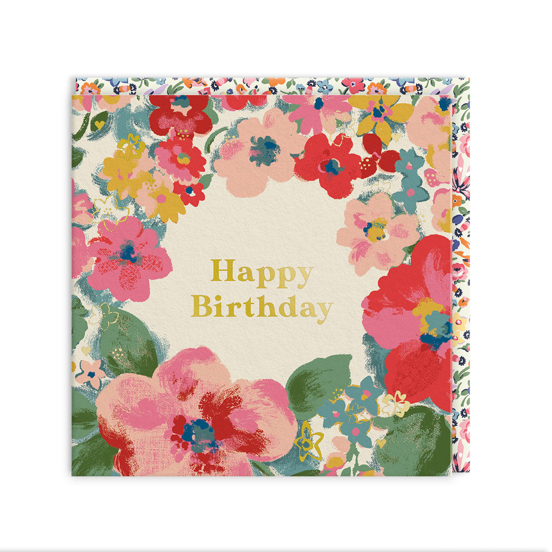 Floral Mini Square Greeting Card (14279)