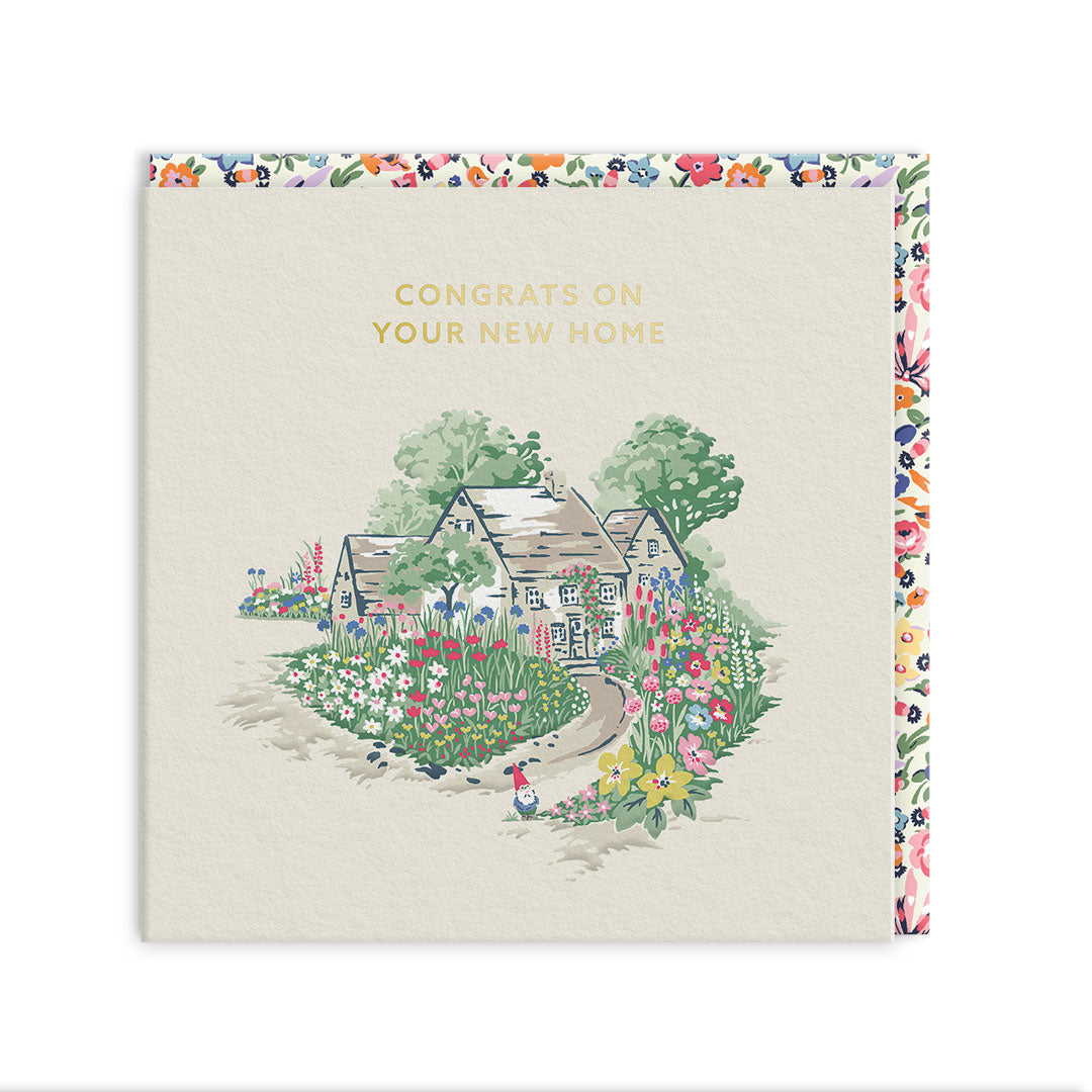 New Home Garden Mini Square Greeting Card (14284)