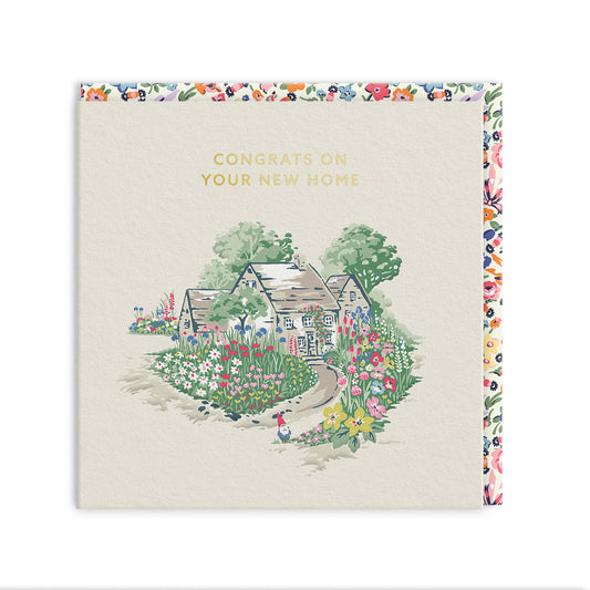 New Home Garden Mini Square Greeting Card (14284)