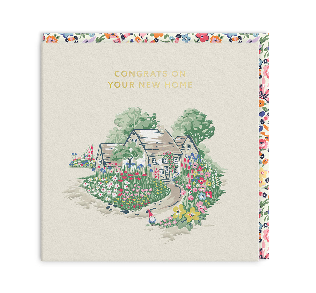 New Home Garden Mini Square Greeting Card (14284)