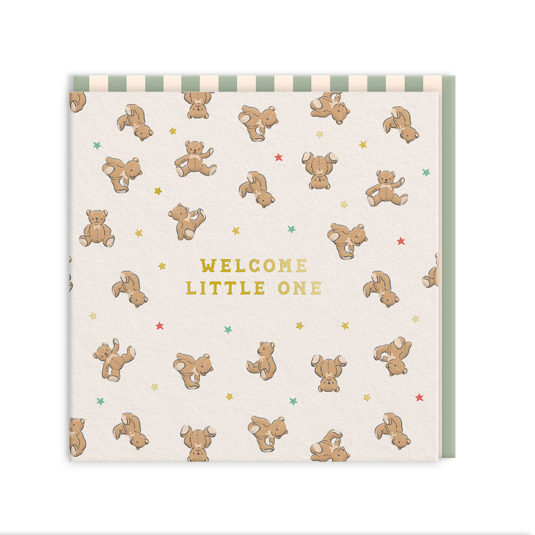 New Baby Bear Mini Square Greeting Card (14289)